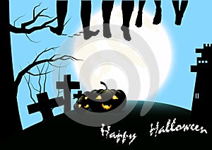 Happy halloween vector template background