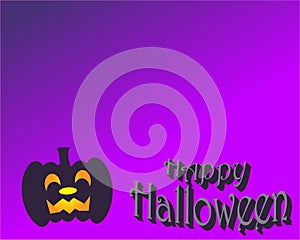 Happy Halloween in violet