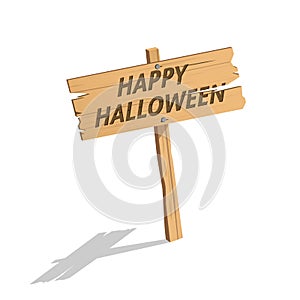 Happy Halloween weathered wood sign