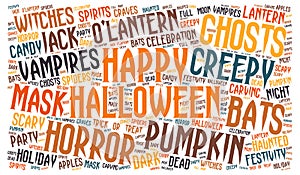 Happy Halloween word cloud