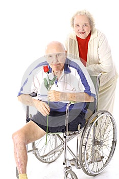 Happy handicap couple in love