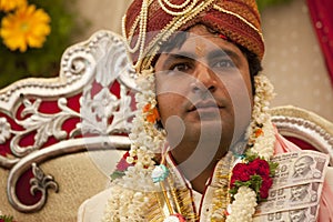 Happy handsome Indian groom