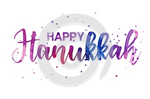 Happy Hannukah lettering