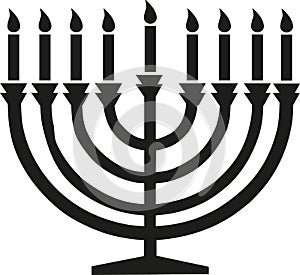 Happy hanukkah candleholder