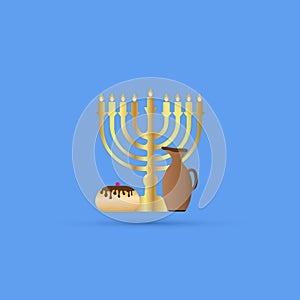 Happy Hanukkah greeting card design EPS 10 vector