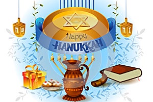 Happy Hanukkah for Israel Festival of Lights celebration