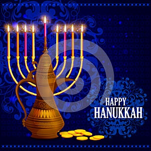 Happy Hanukkah for Israel Festival of Lights celebration