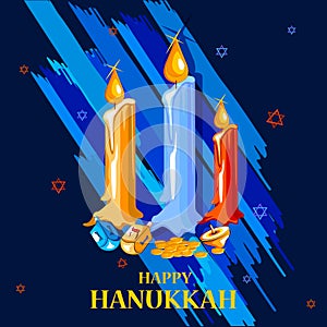 Happy Hanukkah for Israel Festival of Lights celebration