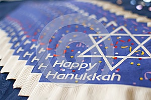 Happy Hanukkah paper napkins