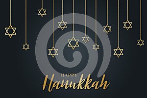 Happy Hanukkah. Traditional Jewish holiday. Chankkah banner background design concept.