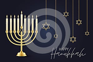 Happy Hanukkah. Traditional Jewish holiday. Chankkah banner background design concept.