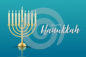 Happy Hanukkah. Traditional Jewish holiday. Chankkah banner or wallpaper background design concept.