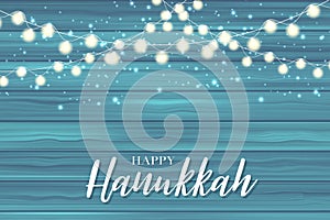 Happy Hanukkah. Traditional Jewish holiday. Chankkah banner or wallpaper background design concept.