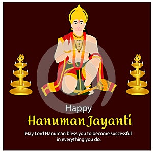 Happy Hanuman Jayanti Creative Vector Illustrations