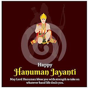 Happy Hanuman Jayanti Creative Vector Illustrations