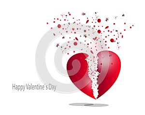 Happy heart, valentine`s card