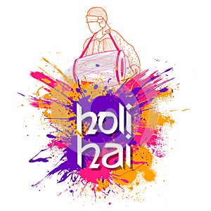 Happy Holi background for color festival of India celebration greetings