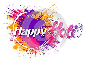 Happy Holi background for color festival of India celebration greetings