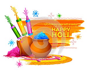 Happy Holi Background for Festival of Colors celebration greetings