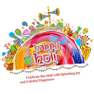 Happy Holi Background for Festival of Colors celebration greetings