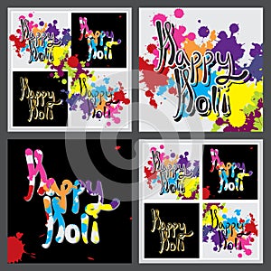 Happy Holi calligraphy frame