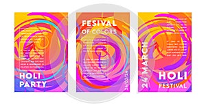 Happy Holi Festival, festival of colors. Colorful concept design, banner, background and cards Vector illustration