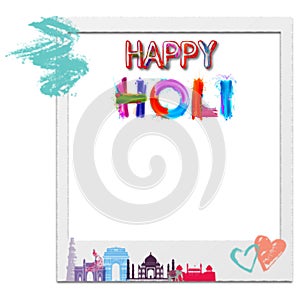 Happy Holi Greeting card Indian Colors festival (rangpanchmi)