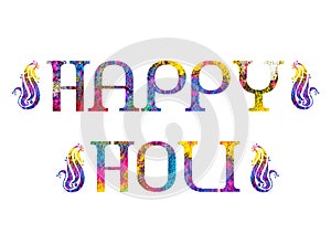 HAPPY HOLI, HOLI SPLASH holi celebration colourful india illustration