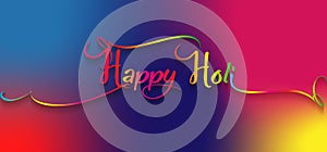 Happy Holi Indian Festival Banner, Colorful gulaal, powder color, party card, colourful gradient fluid patterned, paper multicolor