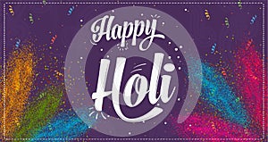 Happy Holi Vector Colorful Flyer Concept