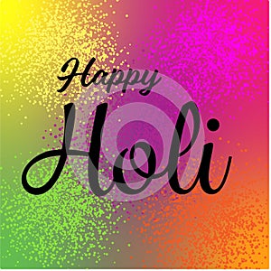 Happy Holi vector graphic on gradient background