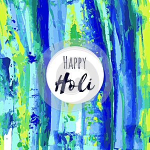 Happy Holi vector oil, watercolor texture background