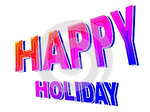 Happy Holiday, creative design, purple colors photo