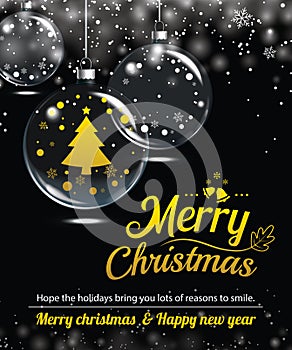 Happy holiday greeting banner and card design template.