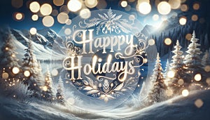 Happy holiday with lighte background