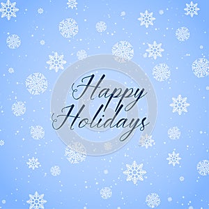 Happy holidays background with snowflakes pattern