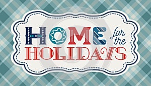 Happy holidays hand drawn fancy quote vector poster