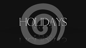 Happy Holidays logo vibrant black background with engaging text