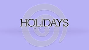 Happy Holidays logo vibrant purple background with engaging text