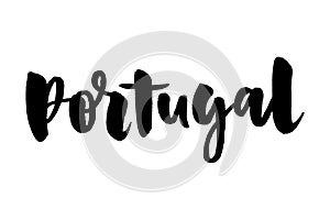 Happy holidays in portugues. Boas Festas. Lettering. Hand drawn vector illustration. Modern calligraphy photo