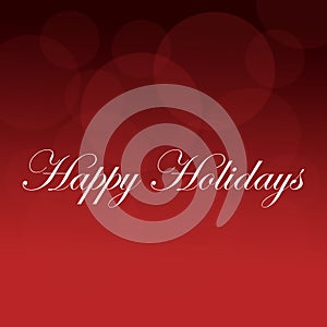 Happy Holidays Red Background