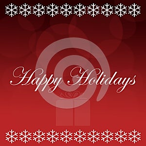 Happy Holidays Red Background