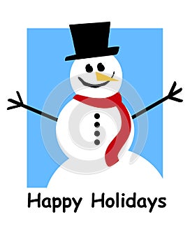 Happy Holidays Snowman photo