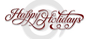 Happy Holidays text