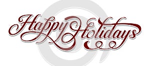 Happy Holidays text photo