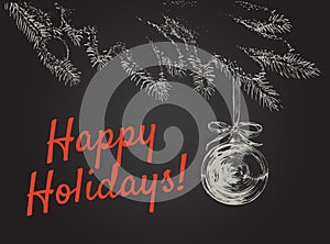 Happy Holidays Vector illustration.