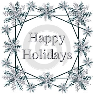 Happy Holidays Winter Frame Design.