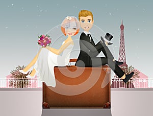 Happy honeymoon in Paris