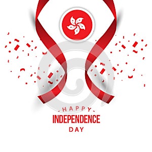 Happy Hong Kong Independence Day Vector Template Design Illustration