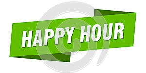 happy hour banner template. happy hour ribbon label.